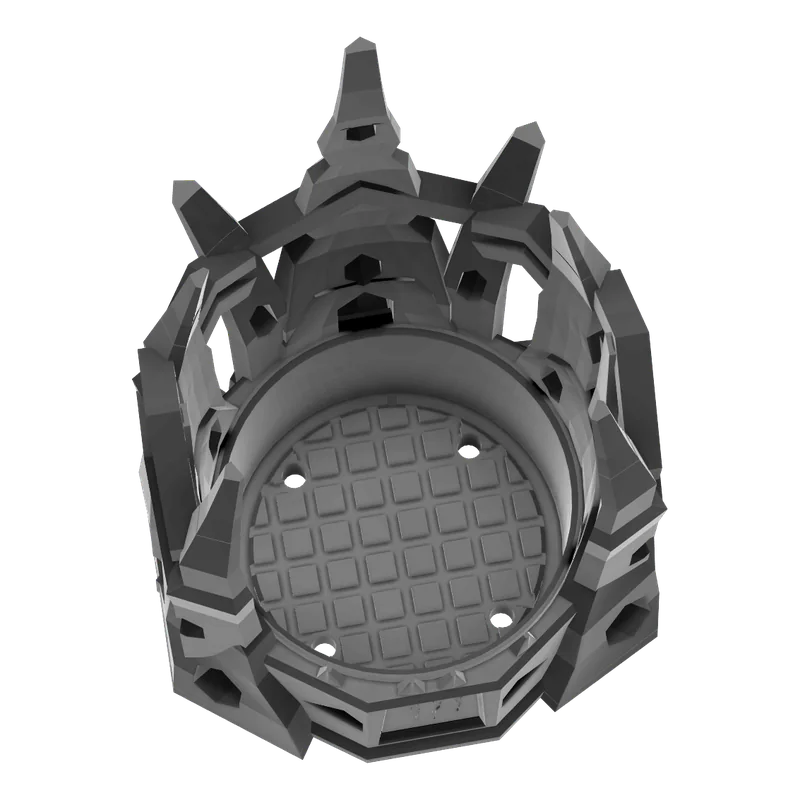 Top view into the inner cup with its drain grid